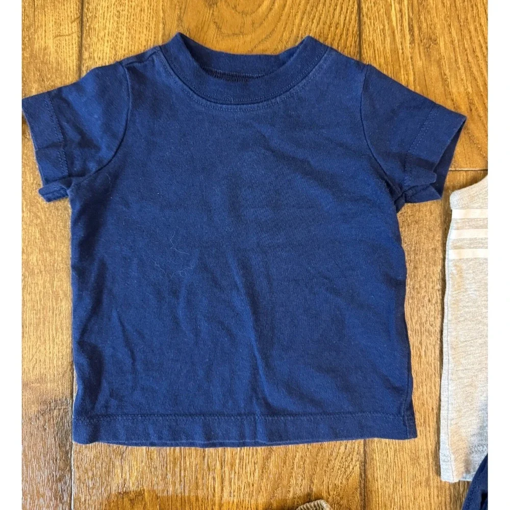 Baby Boy 3 Months Summer Clothes Lot Outfits Shark Navy Brown Gray Shorts Shirts